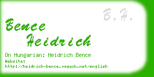 bence heidrich business card